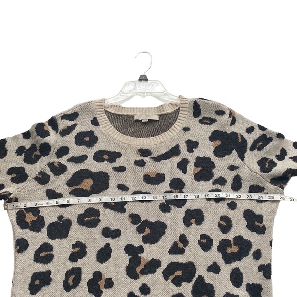 LOFT PLUS Leopard Print Jacquard Sweater Size 22/24 - Picture 4 of 8